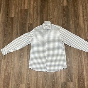 Light blue and white checkers shirt